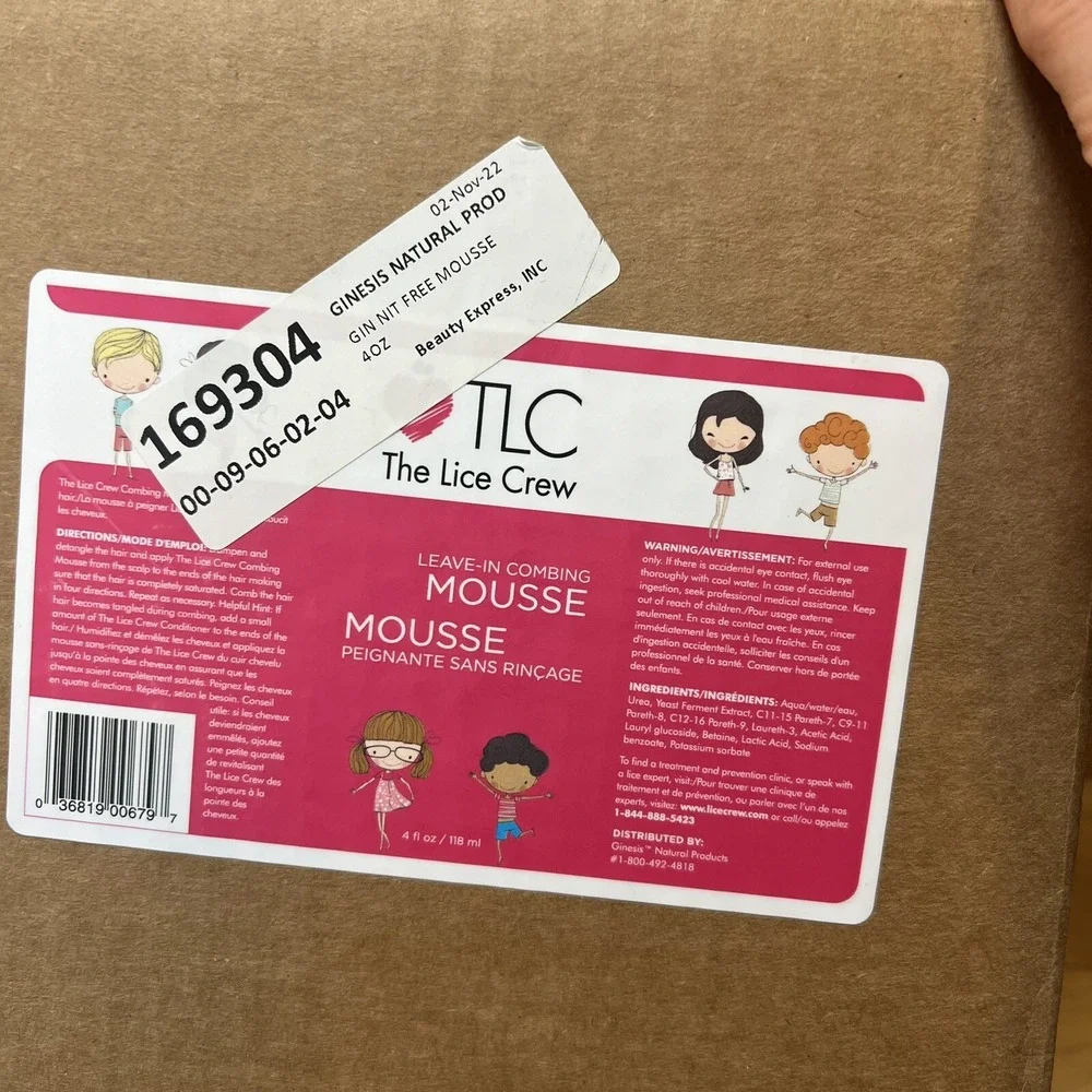 New Lot of Two The Lice Crew Mousse 4 Fl oz Each by Purebeauty Lice Prevention